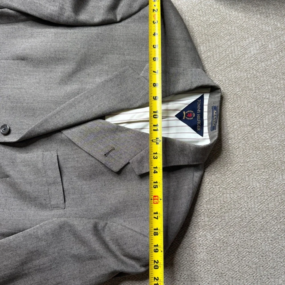 Tommy Hilfiger Blazer Sport‎ Coat Herringbone Classic Fit Made in USA 44L